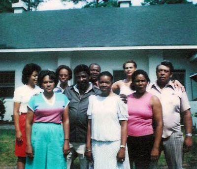 Baugham Grandchildren
Taken at the 1985 Baugham Family Reunion in Swansboro, NC.
Front Row: Carolyn Melton Mainor, Abner Ward, Lois Barnes
Back Row: Portia Tann Moore, Inita Baugham Johnson, William (Joe) Ward, Janice Odom, James (Pete) Melton.
