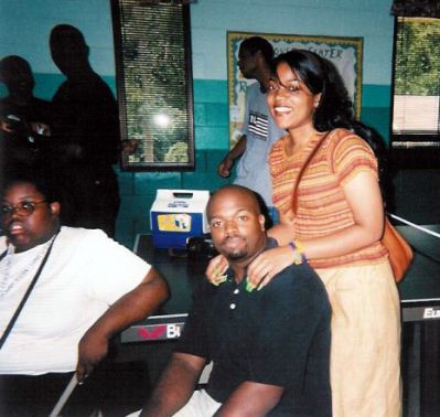 Yolanda Jerry - Derrick (Ricky) Phillips - Aisha Boodram
Taken early 1990s in Rocky Mount, NC at the Baugham Family Reunion.
Yolanda is the Daughter of Belinda Ward Jerry and the Granddaughter of Evelyn Baugham Ward.
Derrick is the Son of Gloria Elaine Barnes Phillips and Aisha is the Daughter of Lois (Tootie) Barnes, they are the Grandson and Granddaughter of Ludaine Baugham Rudisill.
Yolanda, Derrick and Aisha are the Great Grandchildren of Mariah Frances Harvey Baugham.
