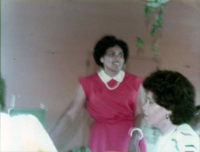 Carolyn Melton Mainor & Genora Juanita (Edie) Melton Coleman
Taken in 1983, at W. S. Creecy School during the 50th Anniversary Celebration of Russell Melton and Beulah Baugham Melton.
Carolyn and Edie are the Daughters of Beulah Baugham Melton and the Granddaughters of Mariah (Ra) Harvey Baugham.
