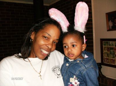 Janette Gatling & Jada Robinson
Taken 2008 
Janette is the Daughter of Lula Arletha Richardson Wilson, the Granddaughter of Cora Willia (Co-willie) Harvey Richardson and the Great Granddaughter of Herman Slade Harvey.
Jada is the Daughter of Christina Wilson Robinson, the Granddaughter of Janette Wilson Gatling, the Great Granddaughter of Lula Arletha Richardson Wilson, the Great Great Granddaughter of Cora Willia (Co-willie) Harvey Richardson and the Great Great Great Granddaughter of Herman Slade Harvey. 
