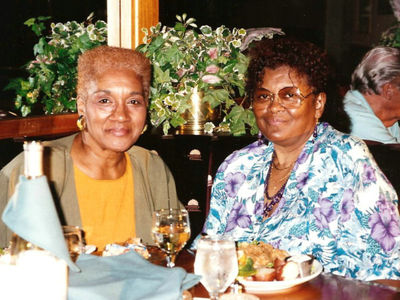 Lois Harvey Jones & Rudisill Majett Bradley
Taken in 1990s in Gig Harbor, Washington
Lois is the daughter of Wm. Henry Harvey (2) and the granddaughter of Annie Harvey
Rudisill is the daughter of Tempie Harvey Majett
Keywords: Lois jones Rudisill Majett