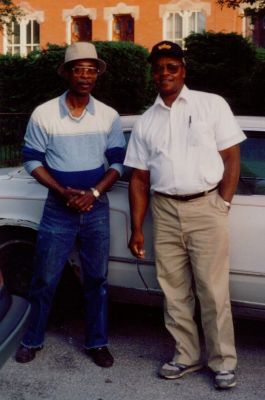 Nelo Ward and William Ward
Taken June 11, 1992 in Poughkeepsie, NY (last picture taken of Nelo and brother he passed less than 6 mo. later)
Nelo and William (Joe, Wee Dee) are the Sons of Hattie Mae Baugham Ward and the Grandsons of Mariah F. Harvey Baugham
