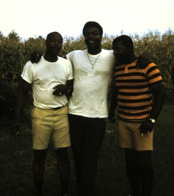 William (Wee Dee), Ernest (Skin) and Abner (Lowell) Ward
Taken August 15, 1973 in Rich Square, NC
Wee Dee, Skin and Lowell are the Sons of Hattie Mae Baugham Ward and the Grandsons of Mariah F. Harvey Baugham

