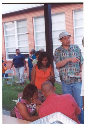 Cindy Harvey & Raymond Harvey
Taken 2002 at Harvey-Jacobs Reunion in Rich Square.
Cindy is the daughter of Herman Leroy Harvey and granddaughter of Wm. Daniel Harvey.
Raymond is the son of Claude Russell (Bo) Harvey and grandson of L. Russell Harvey.
Keywords: Cindy Harvey Raymond Harvey