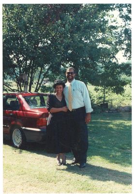 Hattie Beatrice Sexton Drew-Hunter & Danny Sexton
Taken 1984 at Mable Ozella (Mabe) Harvey Sexton's house in Rich Square, NC
Hattie (Beechie) is the Daughter of Mable Ozella (Mabe) Harvey Sexton and the Granddaughter of Wm. Daniel Harvey Sr.
Danny is the son of Wm. Daniel (June Bug) Harvey Jr., the Adopted Son of Mable Ozella (Mabe) Harvey Sexton and the Grandson of Wm. Daniel Harvey Sr.
Keywords: Hattie B. Sexton Drew Hunter Angelo Danny