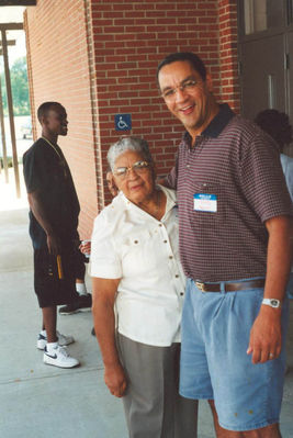 Janie Harvey Grant & Nicholas Eugene Harvey (Nick)
Taken at the Harvey/Jacobs reunion at W.S.Creecy School July 4, 2003
Daughter of Wm. Daniel Harvey and Grandson of Lloyd Russell Harvey
Keywords: Nicholas Harvey Janie Harvey Grant
